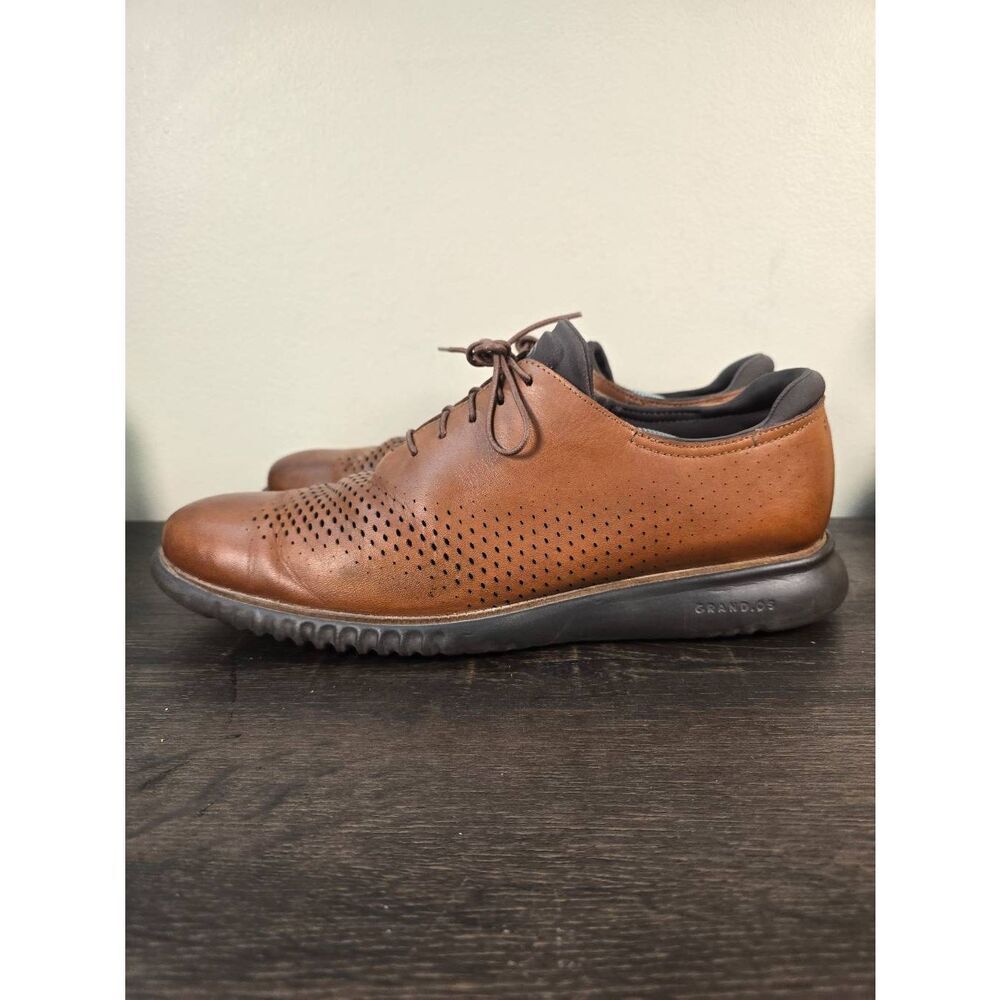 Cole Haan Shoes Men’s 13  ZERØGRAND Lined Laser Wingtip Oxford Brown C25351